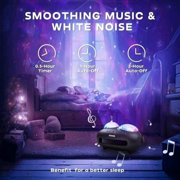 Dohoii Star Projector Galaxy Night Light for Kids, Ocean Wave Projector with Blu - Picture 3 of 5